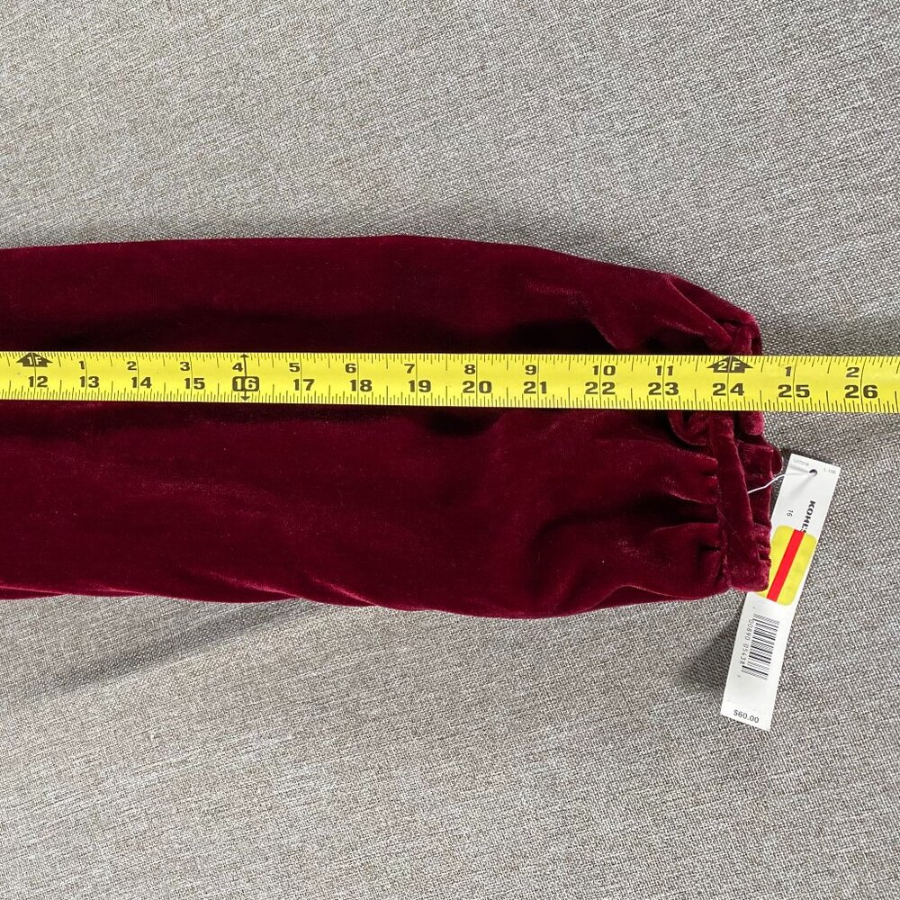 Apt 9 Velvet Like One Button Blazer Top Women's 16 V-neck Plum NWT - Picture 11 of 12